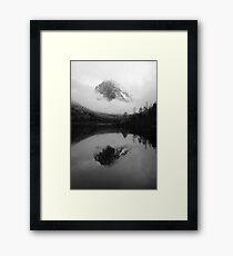 Black and White Sichuan Mountains Framed Print