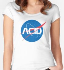 Acid vs Nasa Women's Fitted Scoop T-Shirt