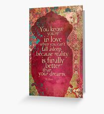 You Know You're in Love... Greeting Card