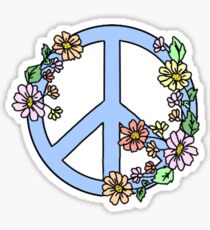 peace sign with flowers Sticker