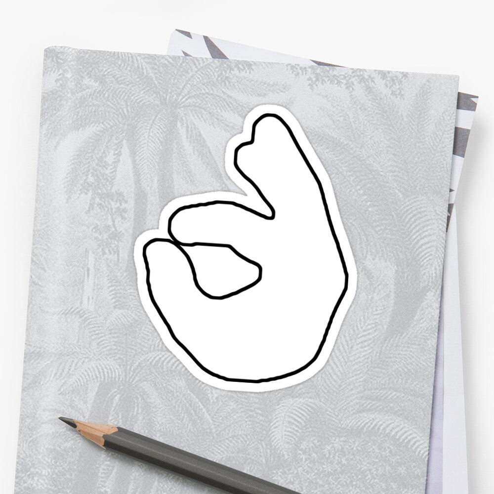 OK Hand Sign Emoji Stickers By Meme Face Redbubble