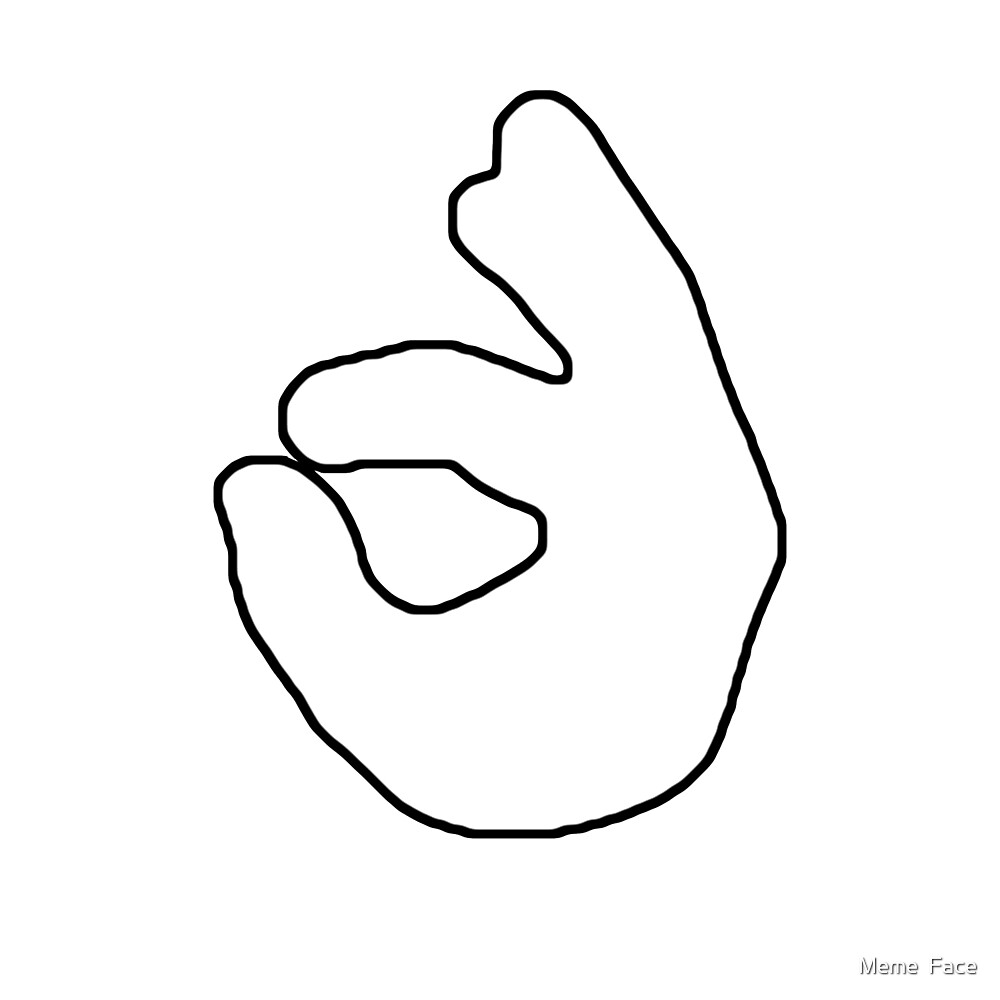 OK Hand Sign Emoji By Meme Face Redbubble