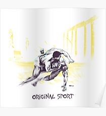 Original Sport Wrestling Art Poster