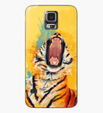 Wild Yawn - Tiger portrait, colorful tiger, animal illustration Case/Skin for Samsung Galaxy