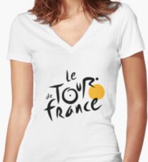 Tour De France Women's Fitted V-Neck T-Shirt