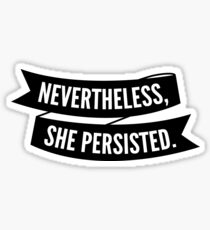 She Persisted Banner, black Sticker