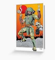 Predator Mandalorian Greeting Card