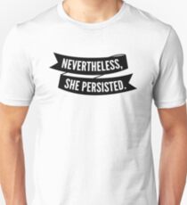 She Persisted Banner, black Slim Fit T-Shirt