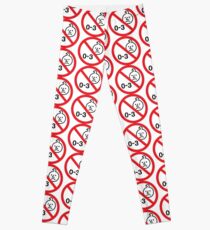 Sad Onion Face w/ red circle Leggings
