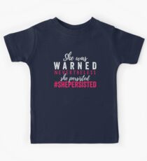 Nevertheless She Persisted Elizabeth Warren Kids Tee