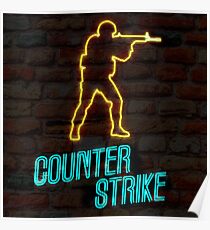 Counter Strike CSGO Neon Sign Poster