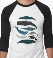 Wale und Tümmler Meeresleben Meerestiere Natur Biologie Meeresleben Andrea Lauren print Baseballshirt für Männer