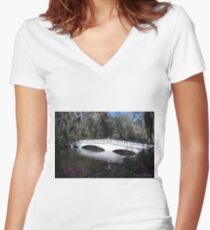 Magnolia Place Plantation Women's Fitted V-Neck T-Shirt