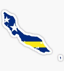Curacao Flag Map Sticker