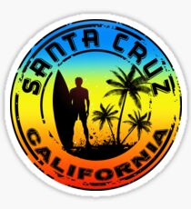 Surfing Santa Cruz California Surf Surfboard Waves Surfer Sticker