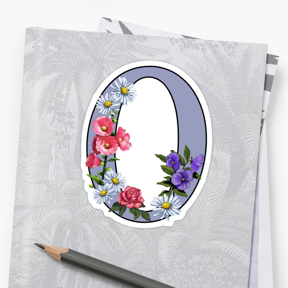 "Initial O, Letter, O, Monogram, Alphabet, Flower Art, Decorated Letter