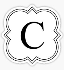 Fancy C Sticker