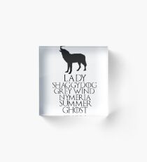 Game of Thrones: Wolves Acrylic Block