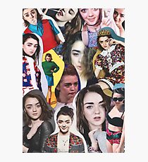 Celebrity: Maisie Williams (Collage) Photographic Print