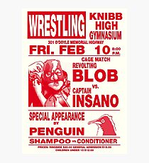 The Revolting Blob Wrestling Poster Photographic Print