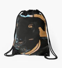 Max the dog Drawstring Bag