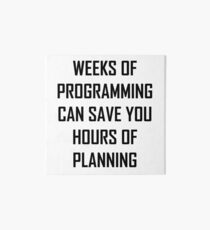 Plan your programming. Art Board