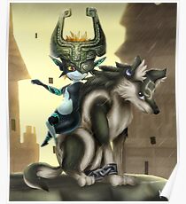 Póster Twilight Princess - Midna y Wolf Link