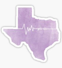 Purple Pro-Life Texas Sticker