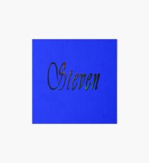Steven, Boys Name, Cursive Name Logo Art Board