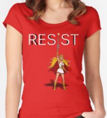 SHE-RA says "RESIST" Women's Fitted Scoop T-Shirt