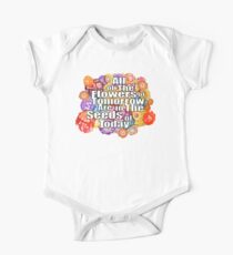 The Funky Flowers • All of Tomorrows Flowers-watercolor, alcohol ink One Piece - Short Sleeve