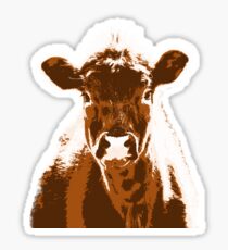 Brown Cow Farm Animal Sticker