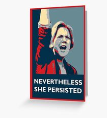 Elizabeth Warren: She Persisted Greeting Card