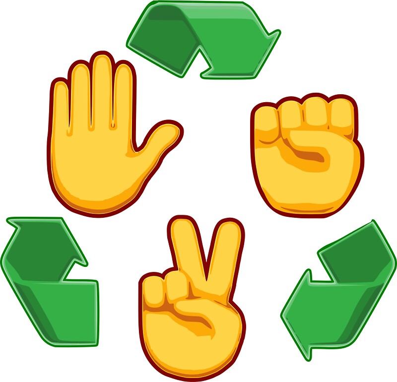 "Emoji Rock Paper Scissors" Stickers by killerturnip | Redbubble