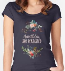 Nevertheless, She Persisted Women's Fitted Scoop T-Shirt