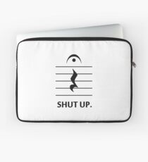 Funda para portátil Cállate por notación musical