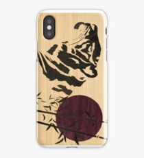 Japanese style tiger of wood marquetry iPhone Case