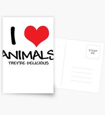 I love animals (they're delicious) Postcards