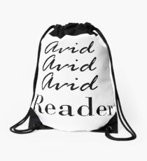 Avid Reader Drawstring Bag
