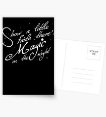 Magie in der Nacht - weißer Text Postkarten