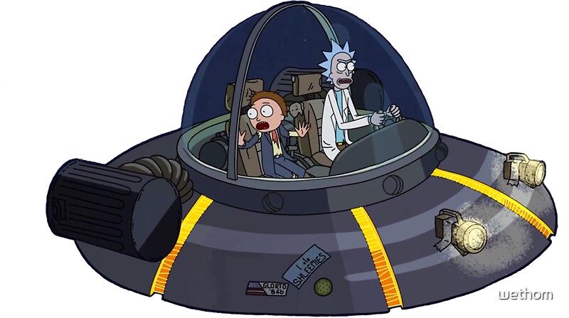 Rick Morty Space Ship: Stickers | Redbubble