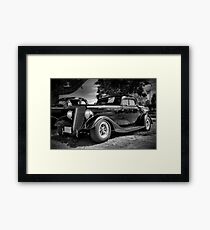 1934 Ford 3-window Coupe - B&W Framed Print