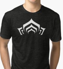 Warframe lotus symbol white Tri-blend T-Shirt