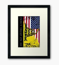 Amerikanische Gadsden-Flagge getragen Gerahmtes Wandbild