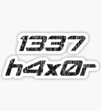 Leet Haxor 1337 Computer Hacker Sticker