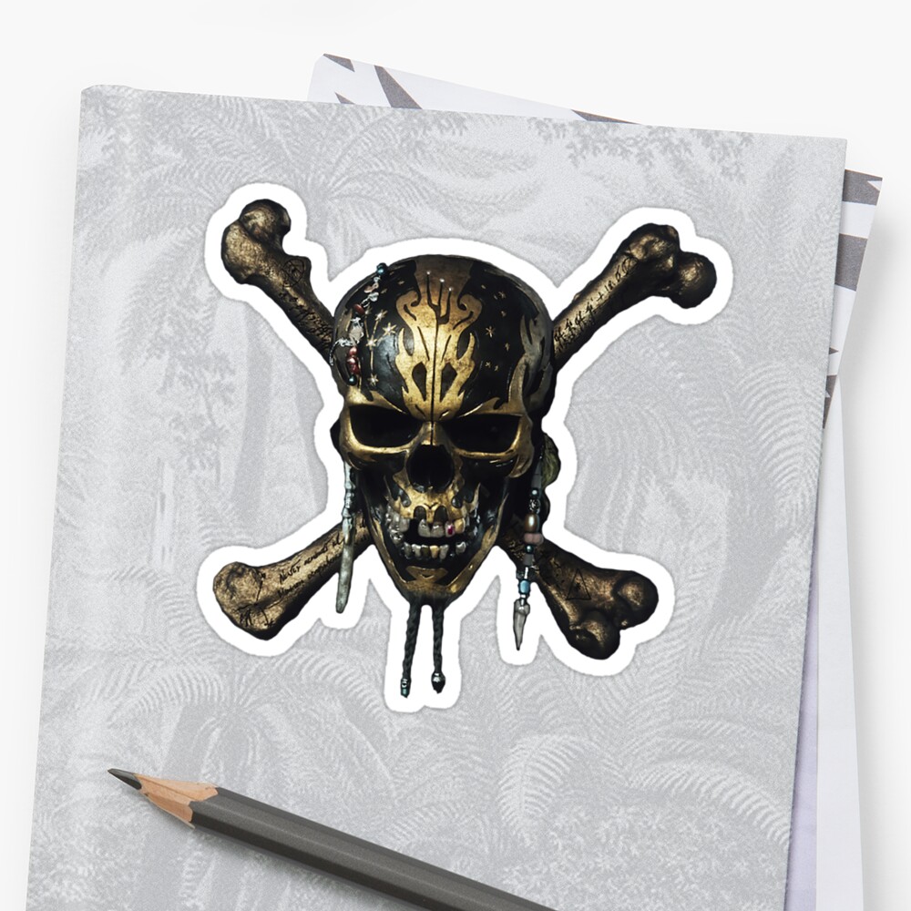 Pirates Of The Caribbean Dead Men Tell No Tales Skull Stickers By