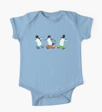 Happy Wheels - Penguins on Skate Boards One Piece - Short Sleeve