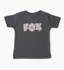 Fox Pattern on Sage Baby Tee