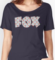 Fox Pattern on Sage Women's Relaxed Fit T-Shirt