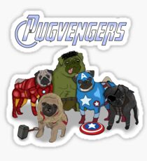 The Pugvengers Sticker